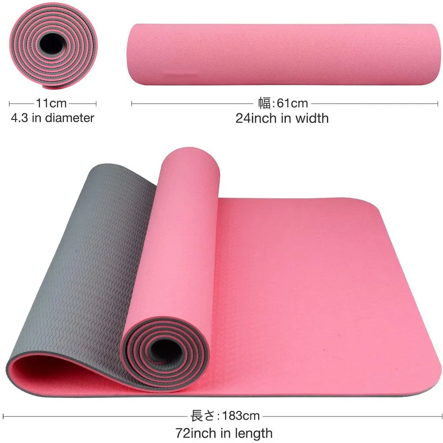 Home Gym Yoga Studio - RUISIDA TPE Yoga Mat 180x57x0.6cm -