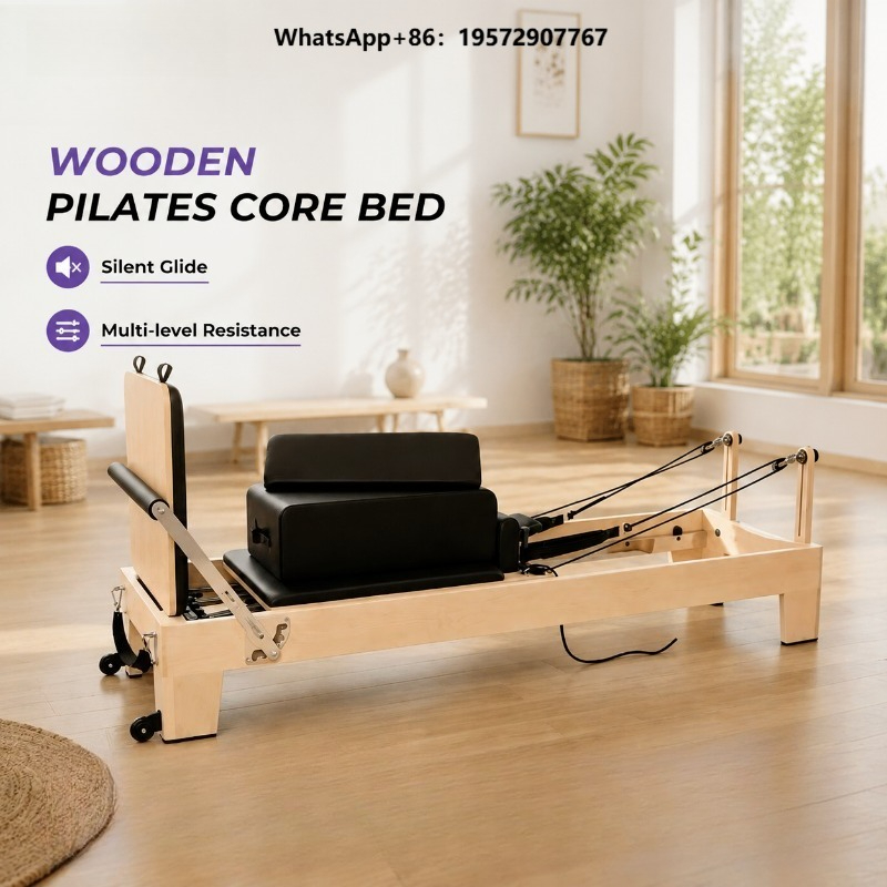 Home Gym Yoga Studio - Ticari Beyaz Akçaağaç Pilates Reformer Profesyonel