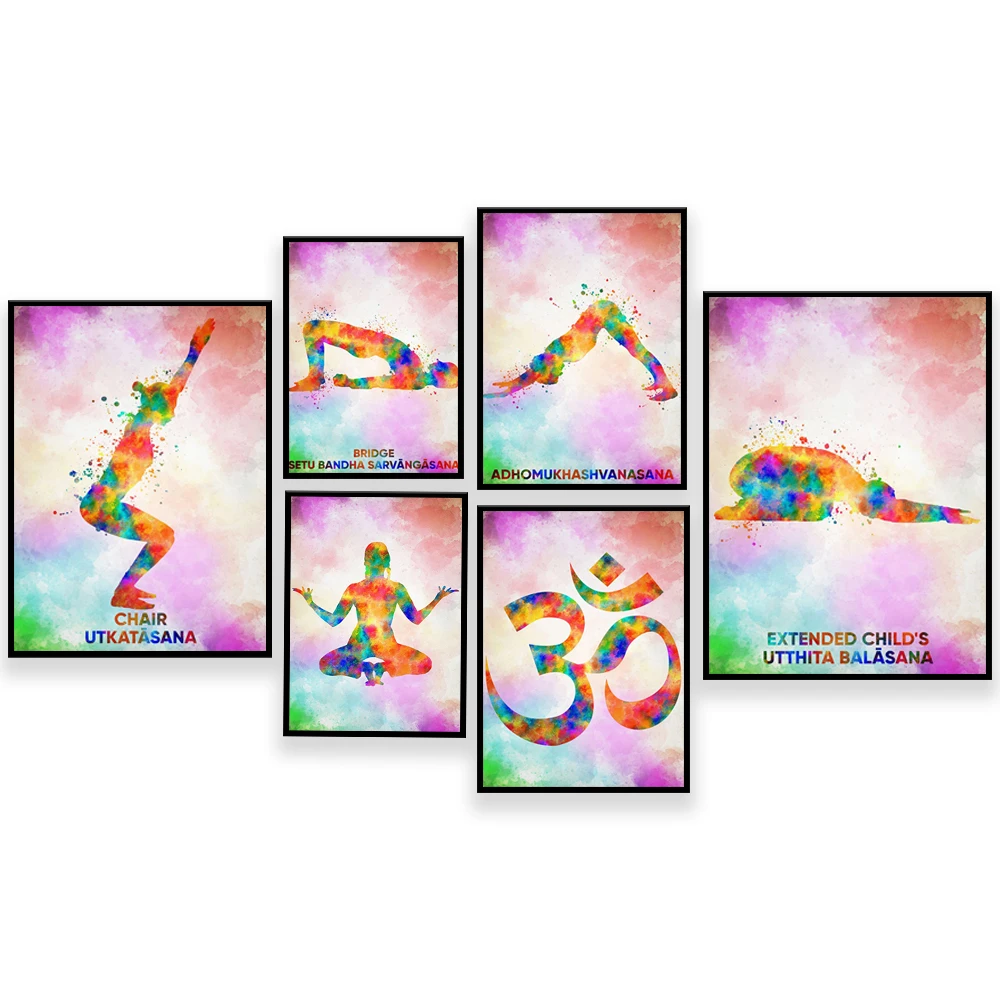 Home Gym York - Yoga Ashtanga Poz Posteri Ev Egzersiz