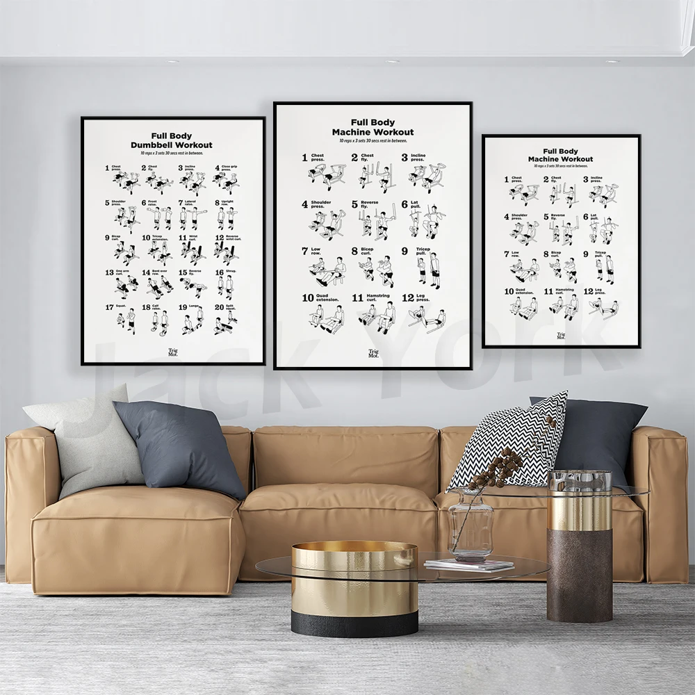 Dambıl Egzersiz Posteri, Spor  - Home Gym York incelemesi ve fiyatı