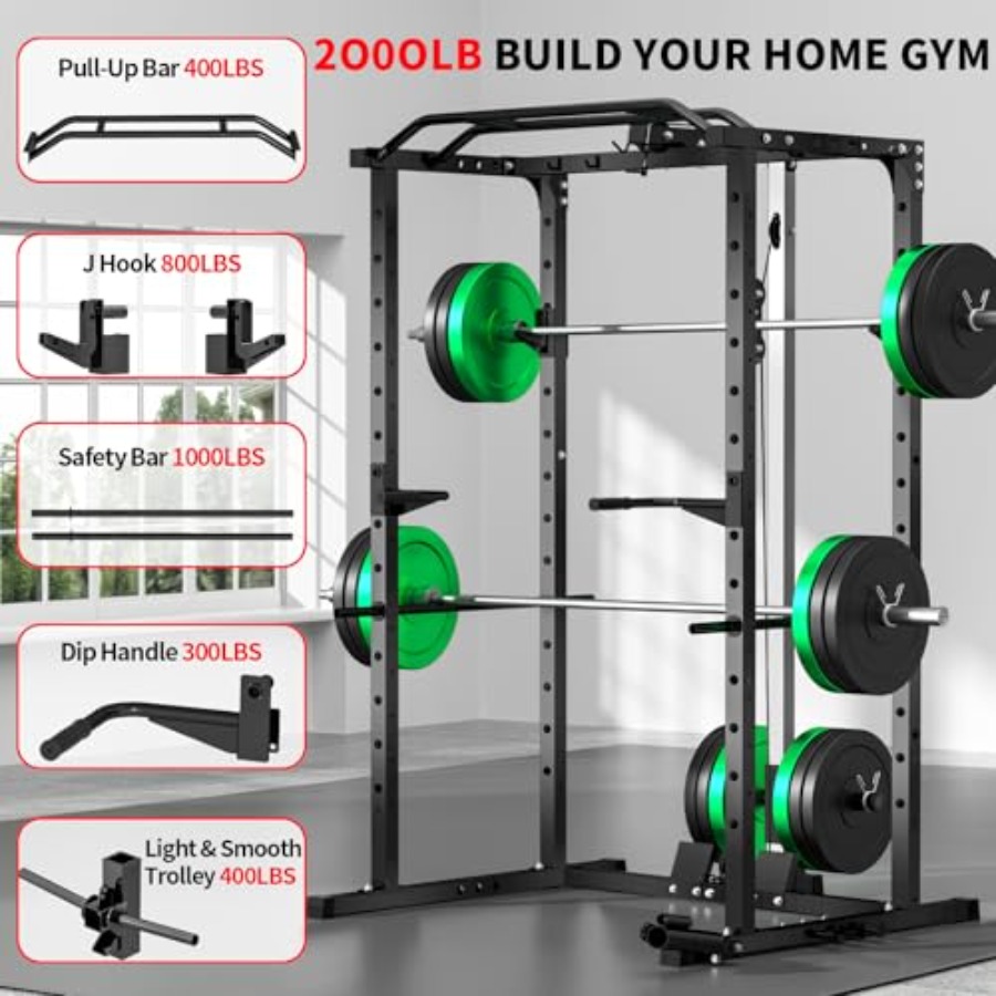 Ev tipi spor salonu güç rafı,  - Squat Rack Power incelemesi ve fiyatı